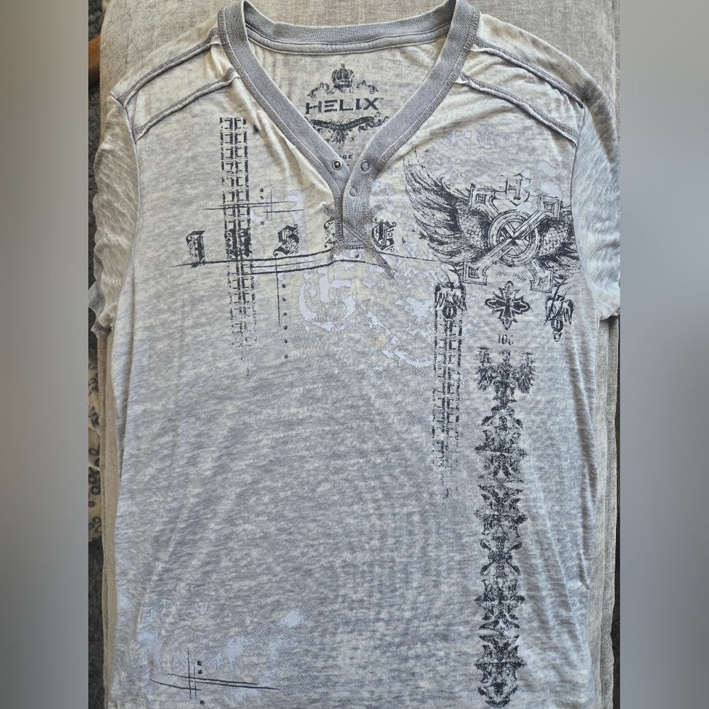 Helix Gray Graphic Men's Shirt